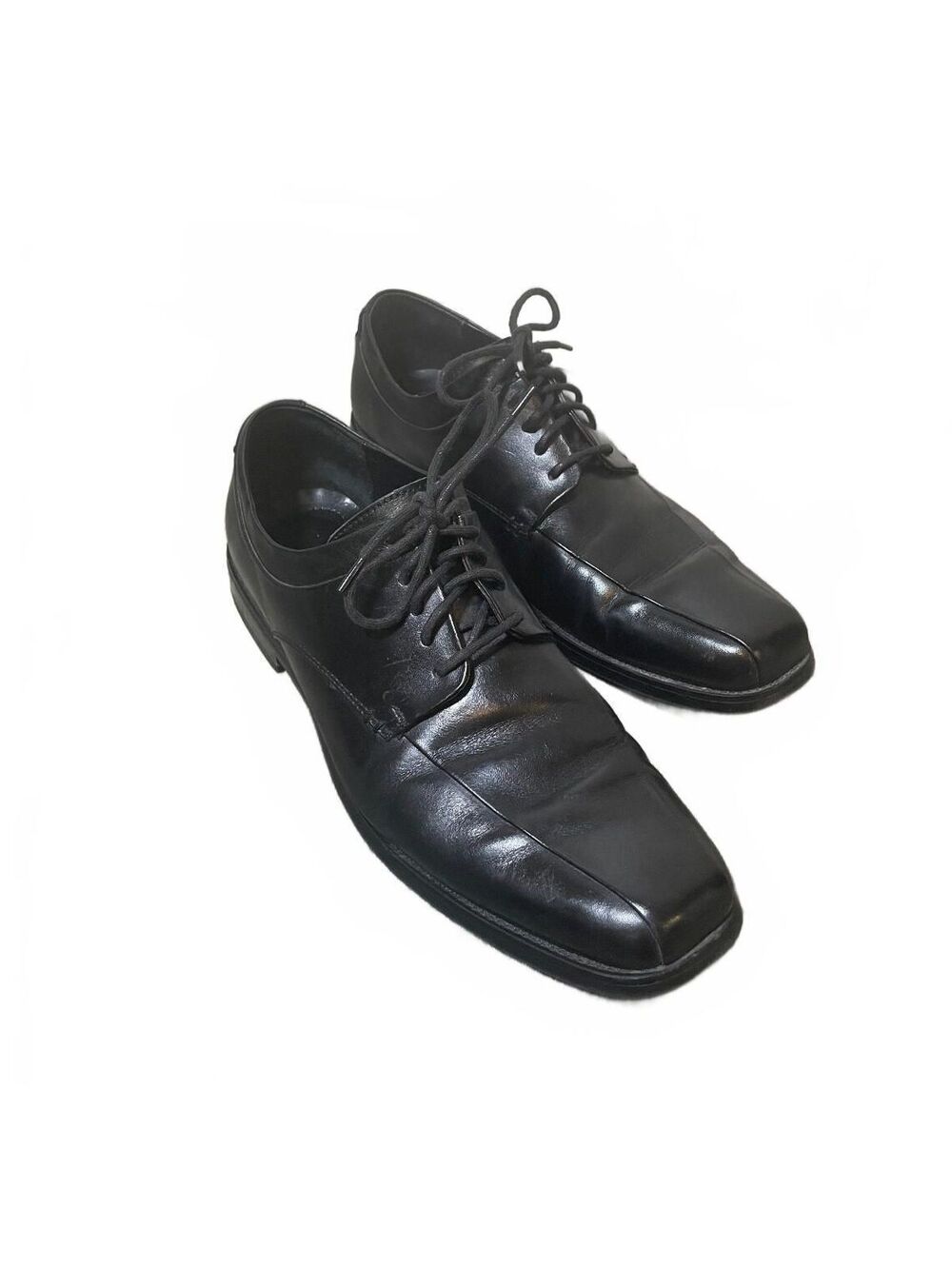 Calvin Klein Horatio Men’s Black Leather Square Toe Lace up Oxford Shoe 11m